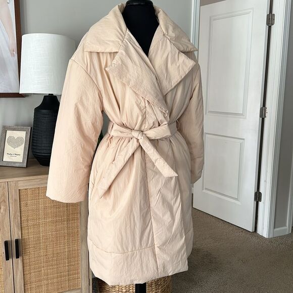 A New Day Cream Puffer Wrap Coat - Picture 4 of 10